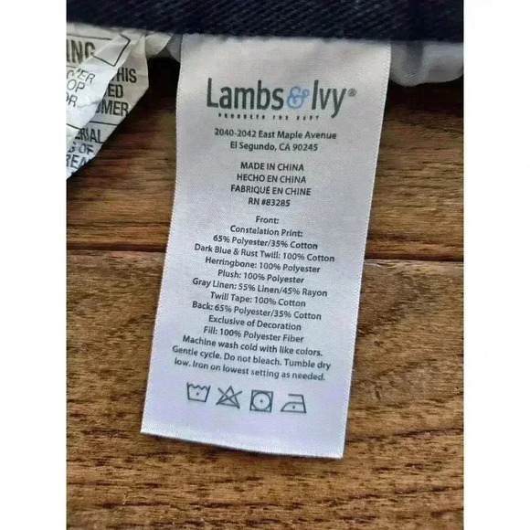 Lambs & Ivy Sierra Sky Blue/Gray Woodland Forest Nursey Baby Crib Blanket Quilt - Picture 6 of 9